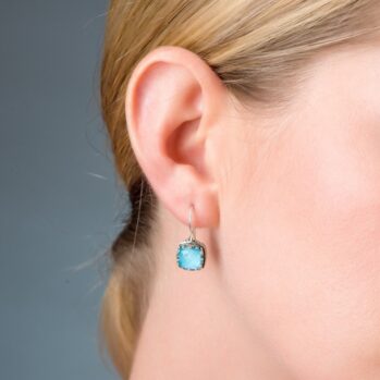 Aegean colors earrings in Sterling Silver