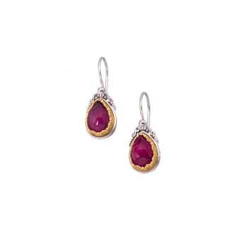 Iris earrings in Sterling Silver with Gold plated parts