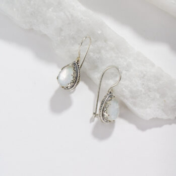 Aegean colors mini Teardrop Earrings in Sterling Silver