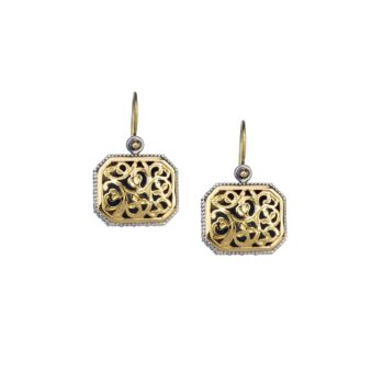 Garden shadows polygon earrings in 18K Gold and Sterling Silver