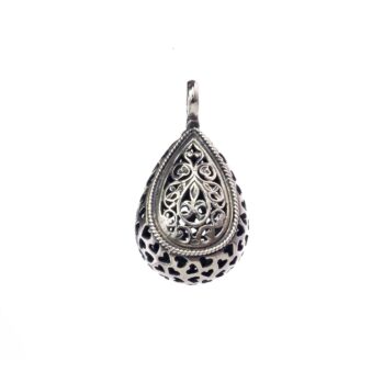 Garden Shadows big Drop Pendant in Sterling Silver