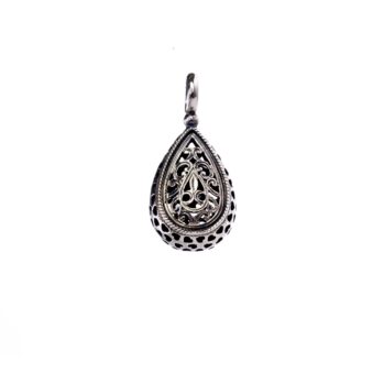 Garden Shadows Small Drop Pendant in Sterling Silver