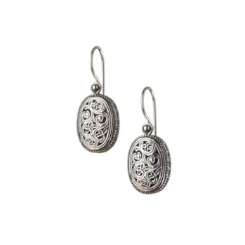 Garden Shadows Medium oval Earrings in Sterling Silver