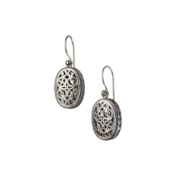 Garden Shadows Medium oval Earrings in Sterling Silver