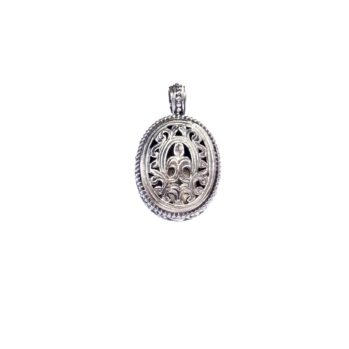 Garden Shadows Medium oval Pendant in Sterling Silver