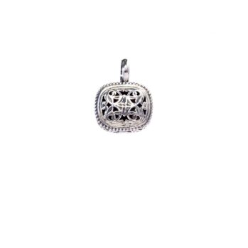 Garden Shadows small Cushion Pendant in Sterling Silver