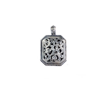 Garden Shadows Polygon Pendant in Sterling Silver