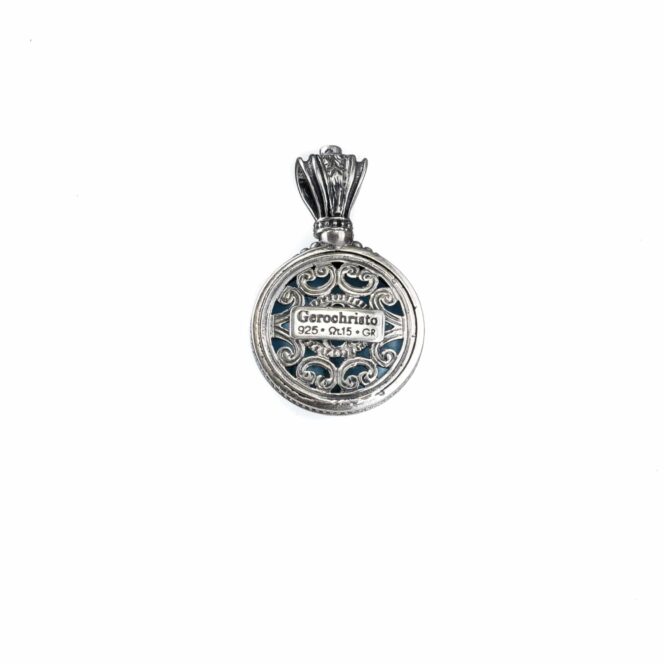 Aegean colors big round pendant in Sterling Silver - Image 4