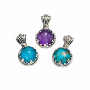 Aegean colors pendant in Sterling Silver