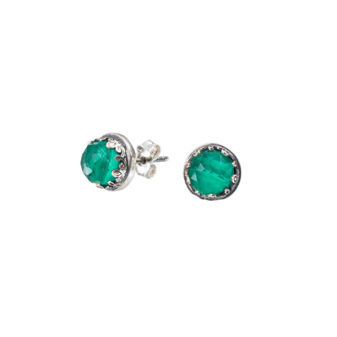Aegean colors stud earrings in sterling silver - Image 3