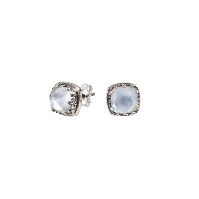 Aegean colors stud earrings in sterling silver - Image 5