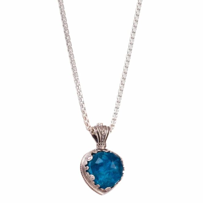 Aegean colors heart pendant in Sterling Silver - Image 4