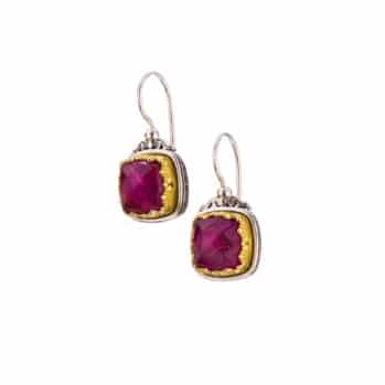 Iris earrings in Sterling Silver with Gold plated parts