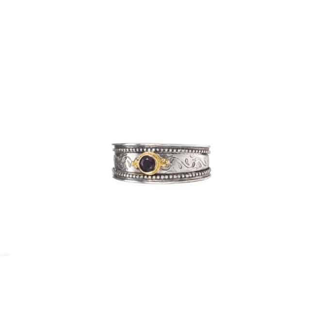 Cyclades band ring in 18K Gold and Sterling Silver - Image 2