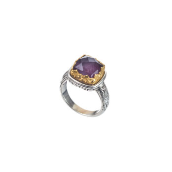 Iris ring in Sterling Silver with Gold Plated Parts
