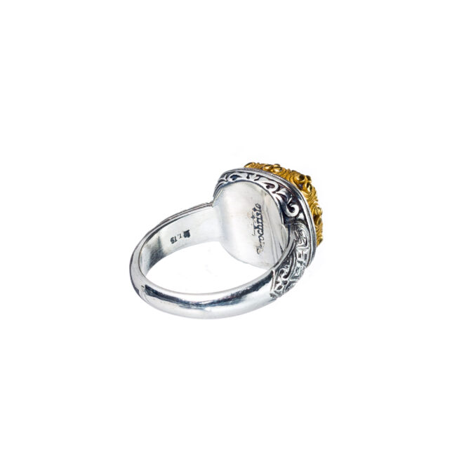 Iris ring in Sterling Silver with Gold Plated Parts - Image 3