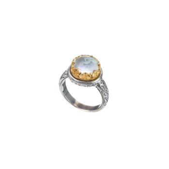 Iris ring in Sterling Silver with Gold Plated Parts