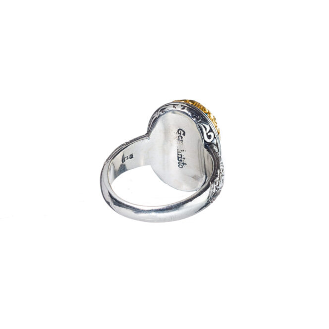Iris ring in Sterling Silver with Gold Plated Parts - Image 4