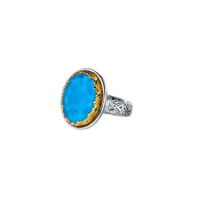 Iris ring in Sterling Silver with Gold Plated Parts - Image 5