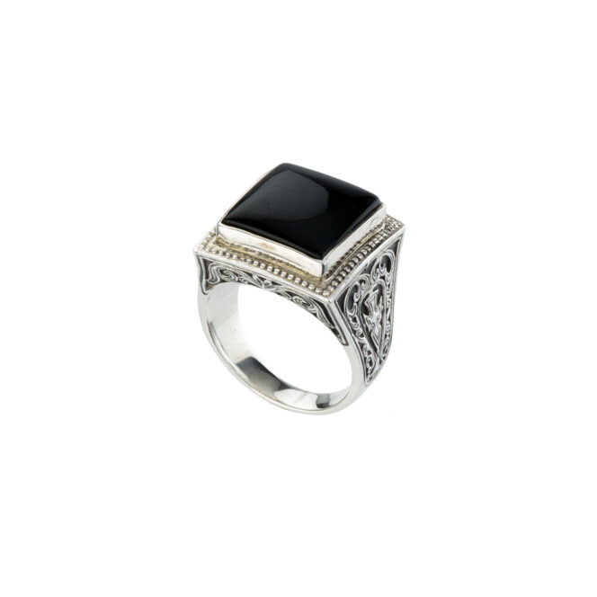 Classic ring in Sterling Silver with natural stone - Image 2