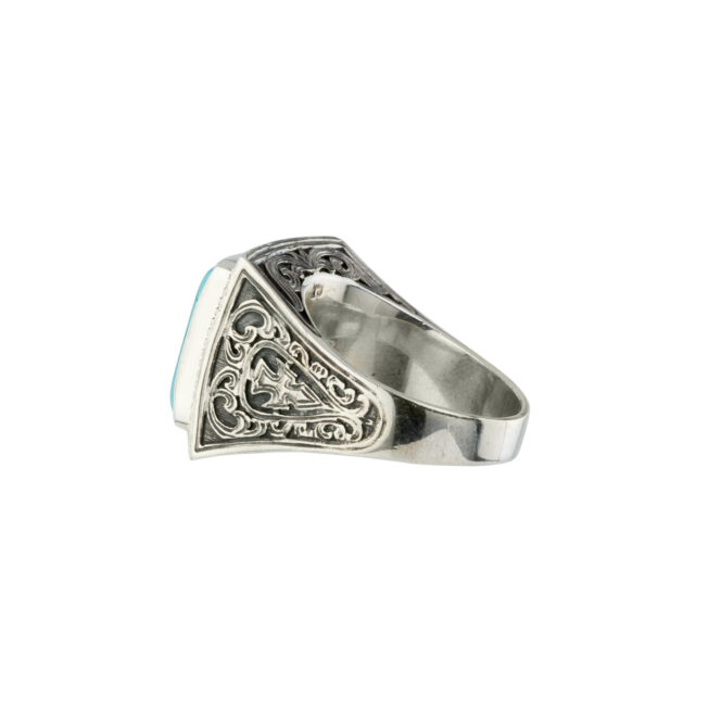 Classic ring in Sterling Silver with natural stone - Image 8