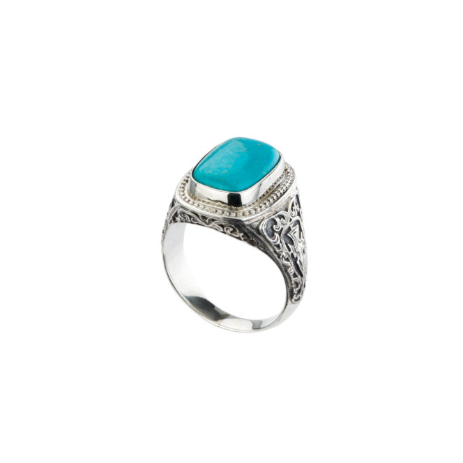 Classic ring in Sterling Silver with natural stone - Image 2