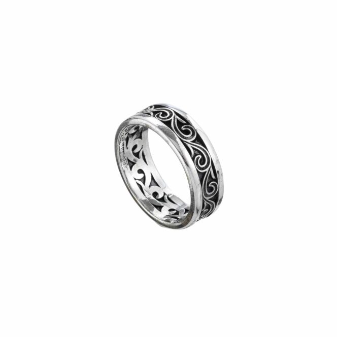 Santorini band ring in Sterling Silver