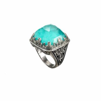 Aegean colors ring in sterling silver