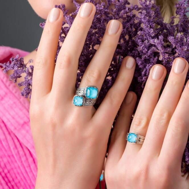 Aegean colors ring in Sterling Silver - Image 2
