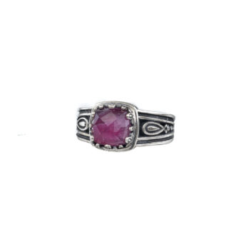 Aegean colors ring in Sterling Silver