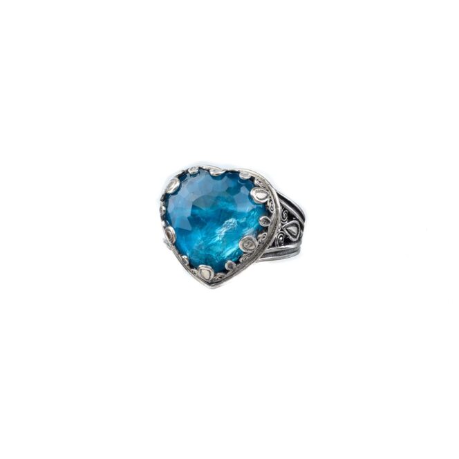 Aegean colors Heart Ring in Sterling Silver - Image 3