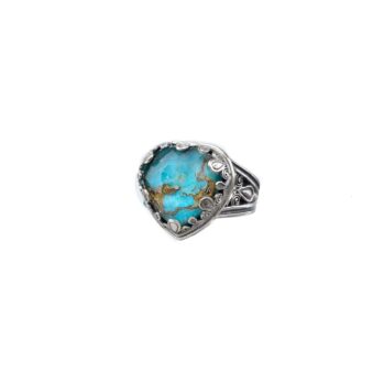 Aegean colors Heart Ring in Sterling Silver