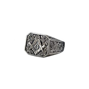 Masonic ring in Sterling Silver