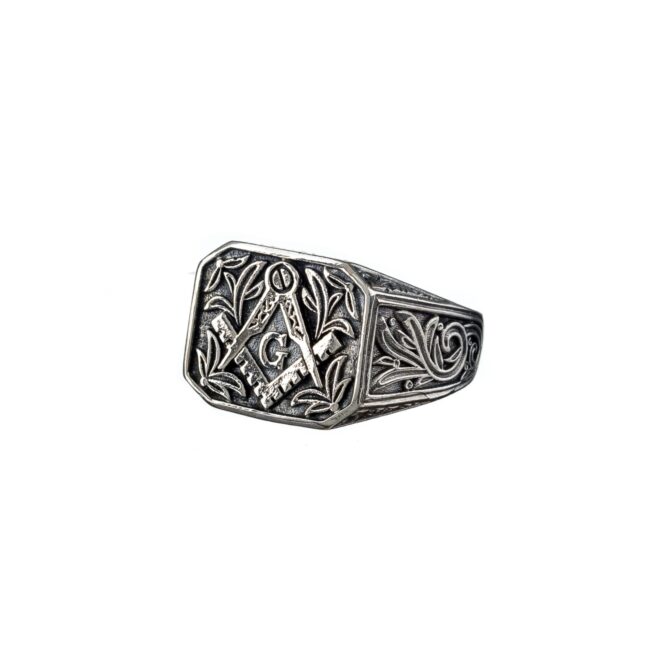 Masonic ring in Sterling Silver