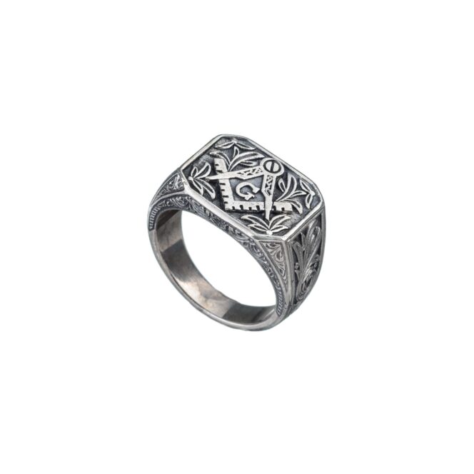 Masonic ring in Sterling Silver - Image 2