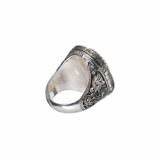 Locket Byzantine ring in 18K Gold and Sterling Silver - Image 4