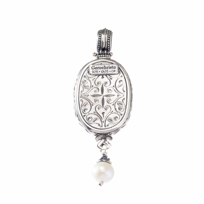 Garden Shadows Oval Pendant in Sterling Silver - Image 2