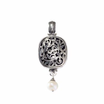 Garden Shadows Cushion Pendant in Sterling Silver