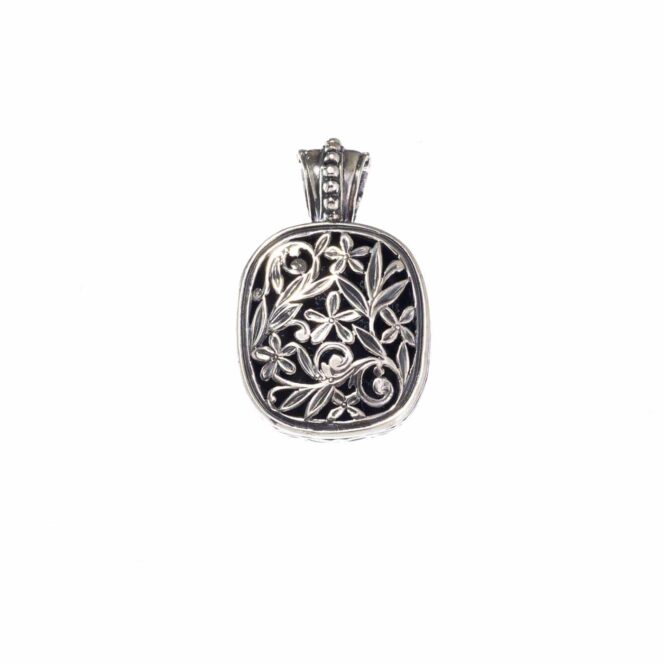Garden Shadows Cushion pendant in Sterling Silver