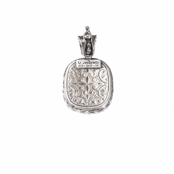 Garden Shadows Cushion pendant in Sterling Silver - Image 2