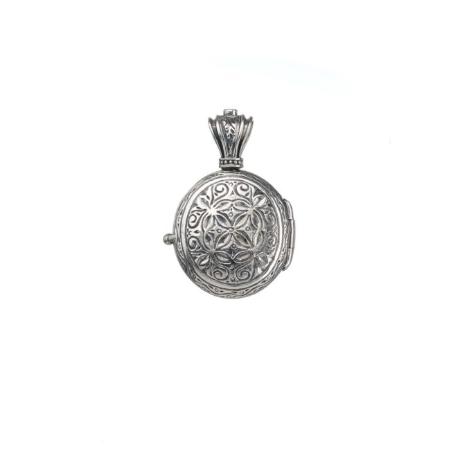 Locket pendant in 18K Gold and Sterling Silver - Image 2