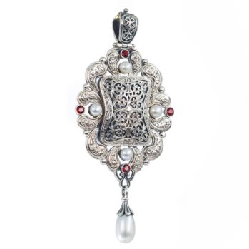 Mediterranean pendant, secret locket in Sterling Silver