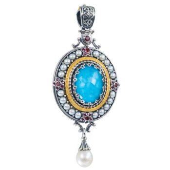 Imperial pendant in Sterling Silver with Gold Plated Parts