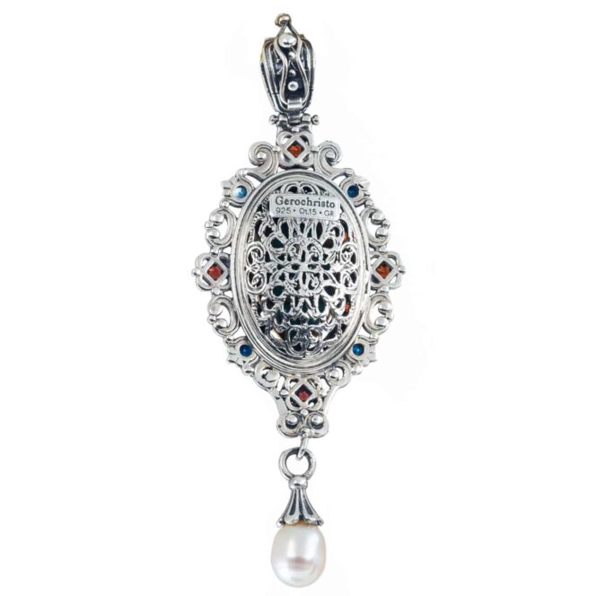 Iris pendant in Sterling Silver with Gold Plated Parts - Image 3
