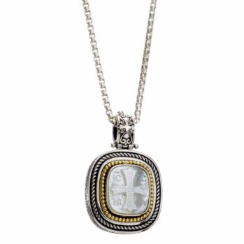 Signet pendant in 18K Gold and Sterling Silver