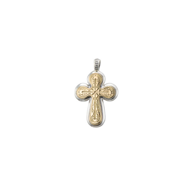 Byzantine Cross in 18K Gold and Sterling Silver - Image 5