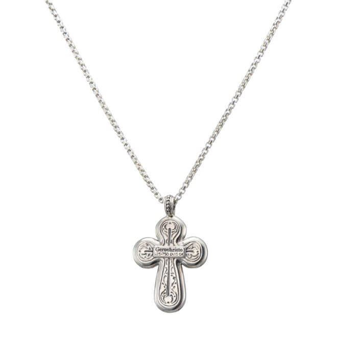 Byzantine Cross in 18K Gold and Sterling Silver - Image 4