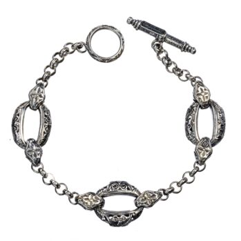 Garden Shadows 3 links bracelet in Sterling Silver