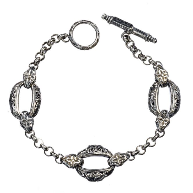 Garden Shadows 3 links bracelet in Sterling Silver