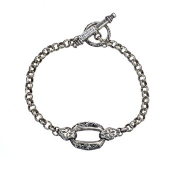 Garden Shadows Medium Link bracelet in Sterling Silver